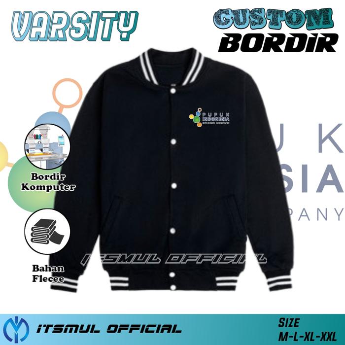 Jaket Varsity Pupuk Indonesia Bordir Jaket Pupuk Indonesia Bordir