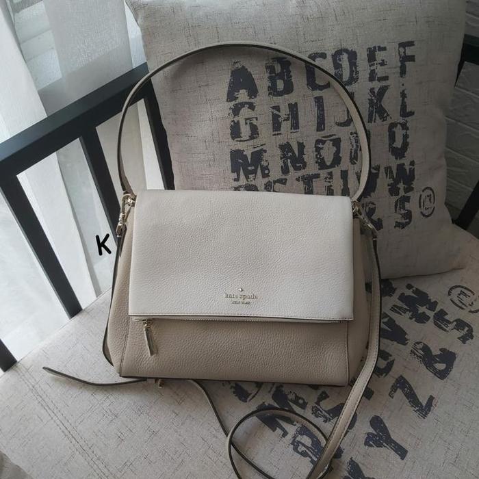 ks leila flap shoulder sling bag light sand