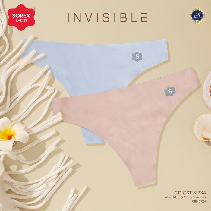 Celana Dalam Wanita G String Wanita Seamless CD Thong Seksi Polos Sorex Invisible