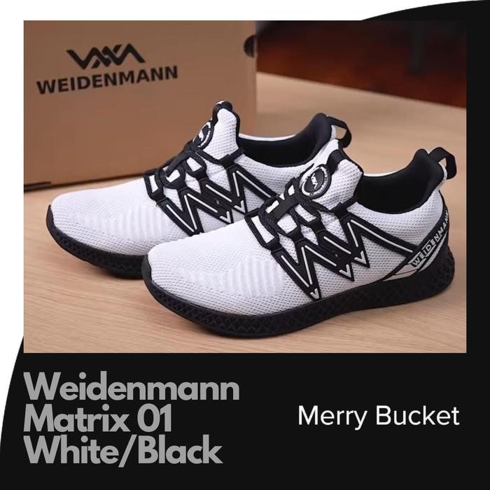 Weidenmann Sepatu Kets Casual Outdoor Sneakers Snikers Pria Matrix 01 White Black Original Size 39-4