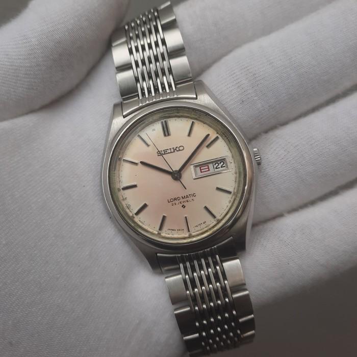 Jam Seiko LM Lord Matic Automatic Salmon Dial Vintage Omega Longines