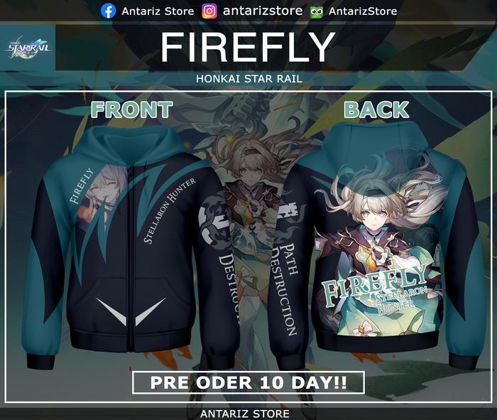 Jaket Hoodie Fullprint Game Honkai : Star Rail Firefly