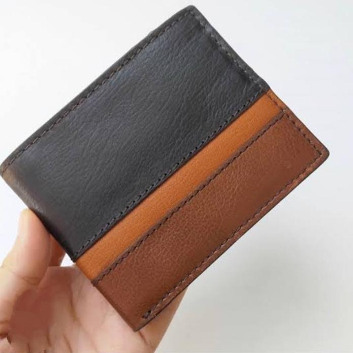 Dompet Fossil Easton Multi Brown Full Leather - dompet Pria + tin box