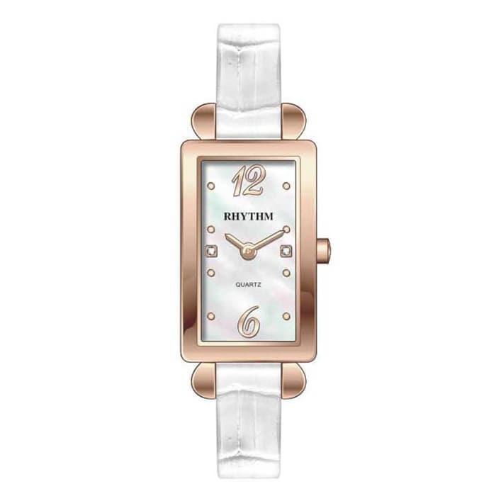 JAM TANGAN WANITA RHYTHM L1401L02 LEATHER STRAP
