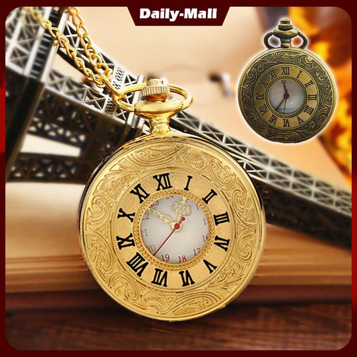 Jam Saku Kuno Jam Saku Gantung Vintage Pocket Watch Kuno Kado Hadiah Ulang Tahun Unik Souvenir
