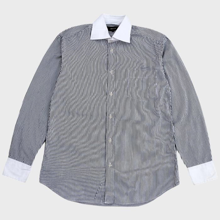kemeja lengan panjang liris pria comme ca ism twotone shirts no cdg