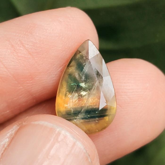 Batu Permata Natural Yellow Safir Bicolor - Natural Bicolor Yellow Sapphire Asli
