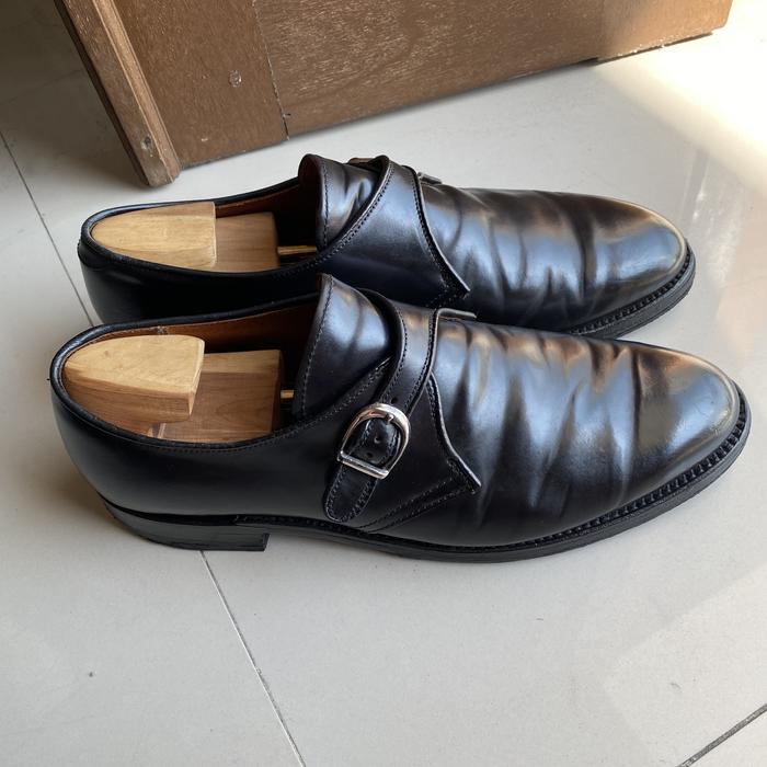 Alden 1655 Monkstrap Horween Black Shell Cordovan size 9,5US/27,5cm bukan sagara fortuna txture onde