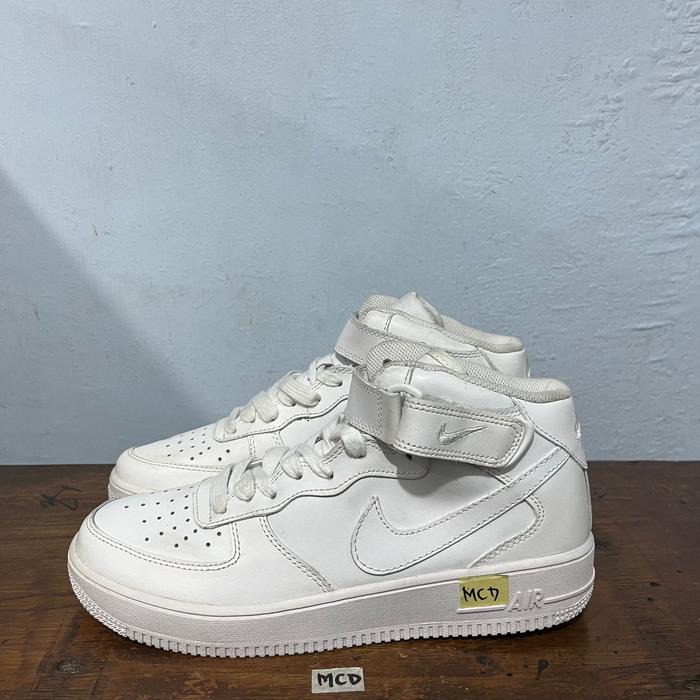 sepatu second branded nike af1 mid triple white size 41
