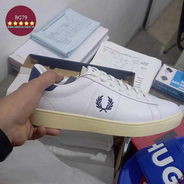 Sepatu Fred Perry Spencer Leather Trainer Original Luxury B4334| Sepatu sneakers pria Original