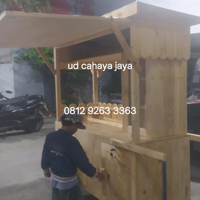 gerobak es/gerobak jualan/booth stand/gerobak kayu