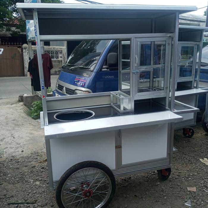 gerobak mie ayam alumunium