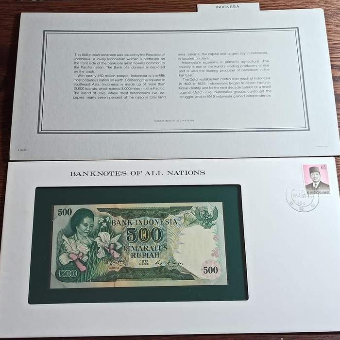 Uang Konde 500 Rupiah & Pranko Soeharto Dlm Folder