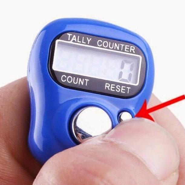 TE - A537 Alat Hitung Digital Led Tasbih Jari Counter Tally Tasbeh Ibadah Mini Import Murah Elektron
