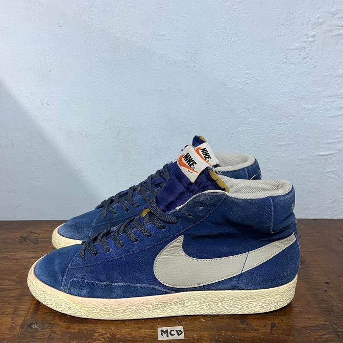 sepatu second ori nike blazer high blue size 42.5