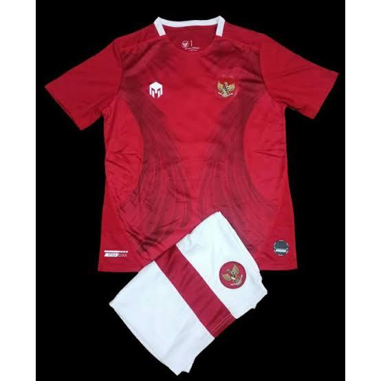 1 Set Setelan Jersey Timnas Indonesia Home 2020 Setelan Celana