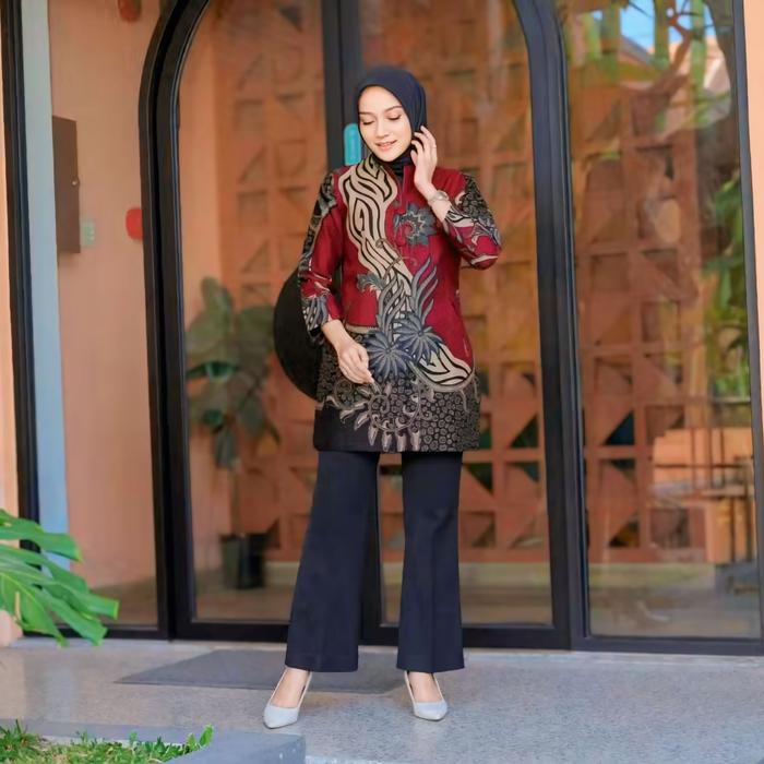 blouse batik wanita modern batik prabu pusat batik thamrin city