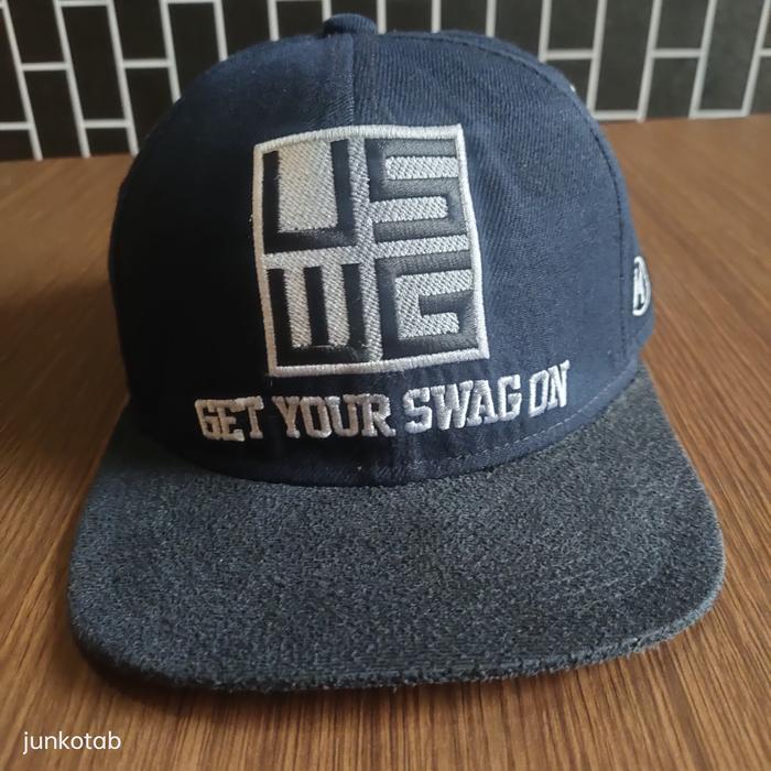 topi urban swagger snapback navy blue