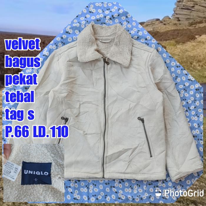jaket work kerja casual Harrington suede sherpa uniqlo