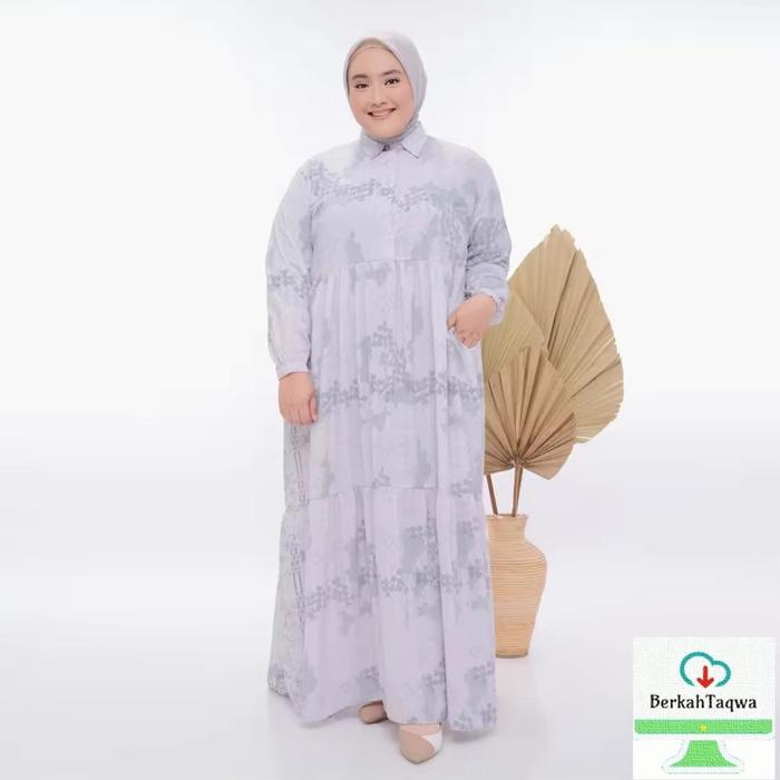 ZM Zaskia Mecca Gamis 4L Biky Pearl Jelita Gamis Super Jumbo Plus Size Dress XXXL Busui