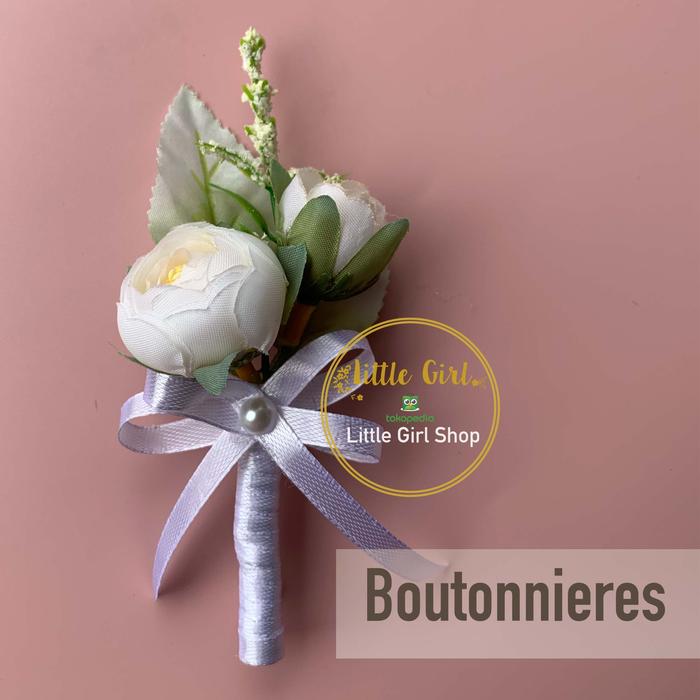 Korsase Bunga Pengantin - Boutonnieres - Korsase - Bunga Jas - Groomsmen - Tanda Panitia - Bros Bung