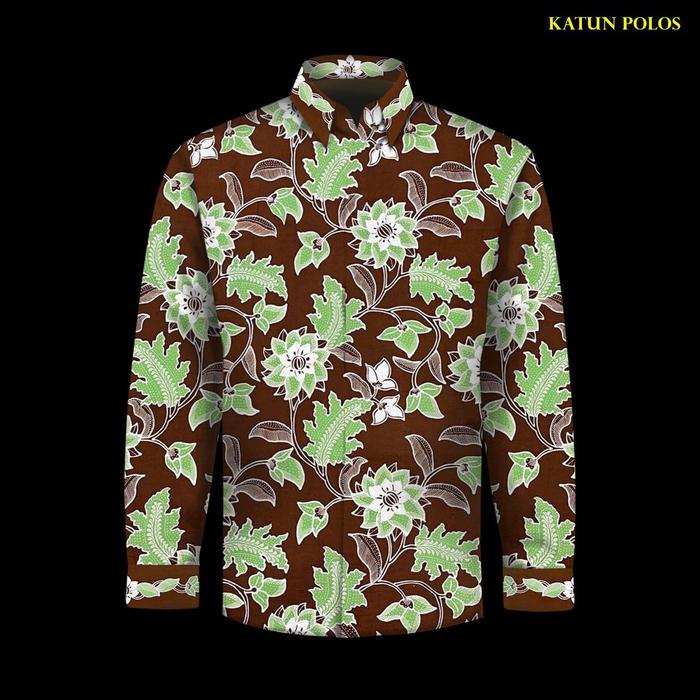 kain kemeja batik tulis katun polos bn-175