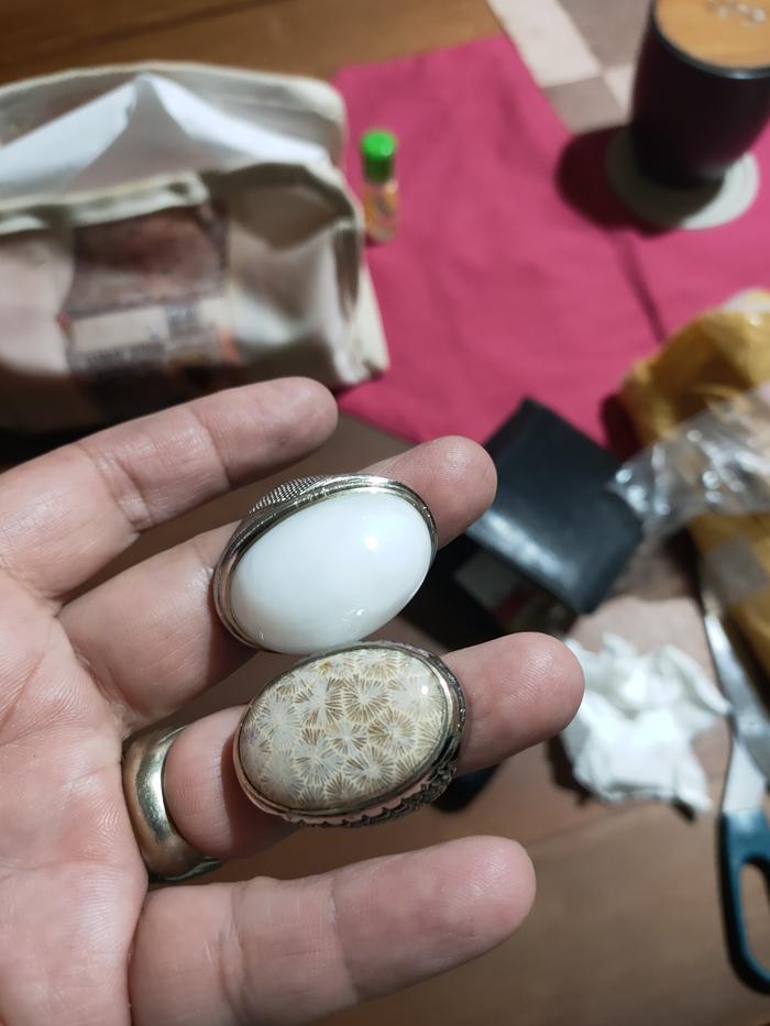 Paket Batu akik fosil teratai dan Giok Salju ukuran jumbo