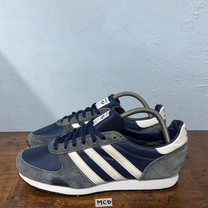 sepatu second ori adidas zx racer navy white size 40⅔
