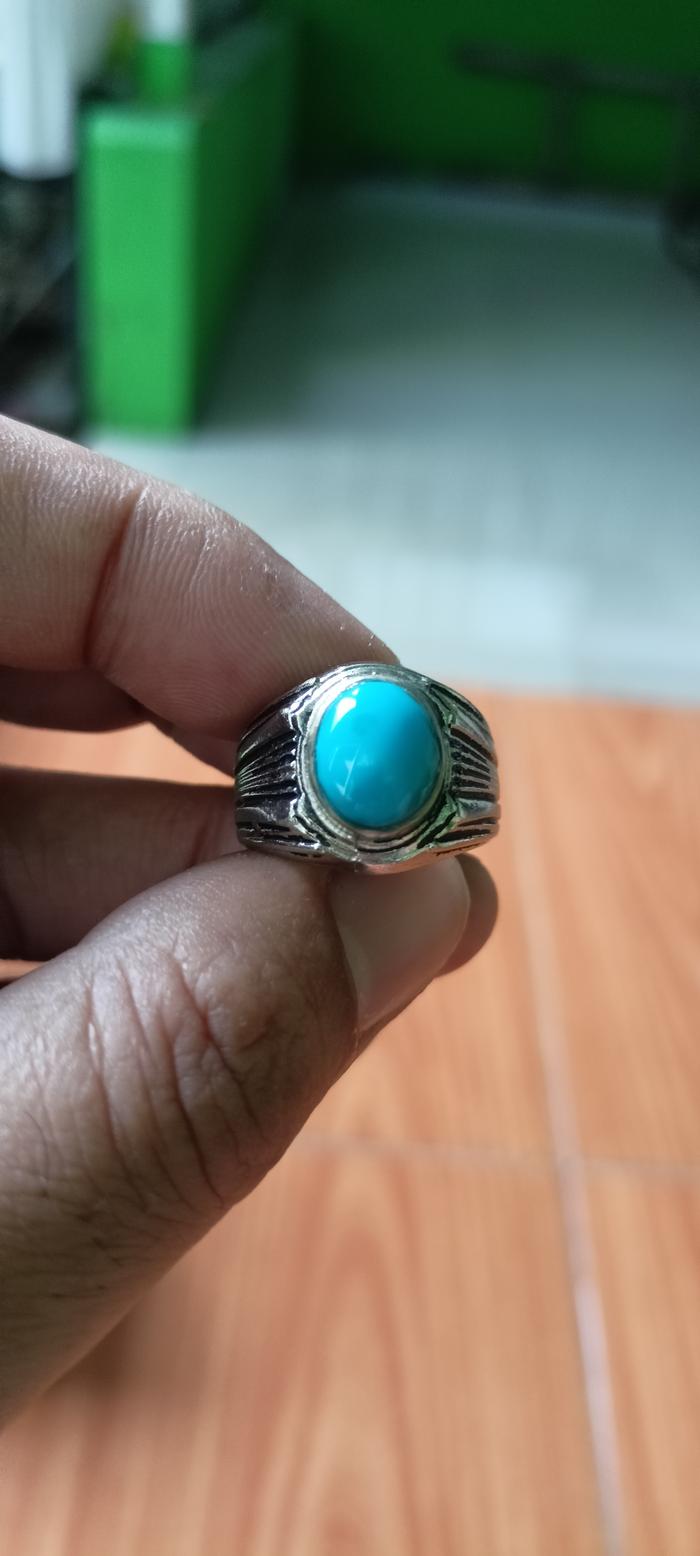 cincin pirus mesir biru polos