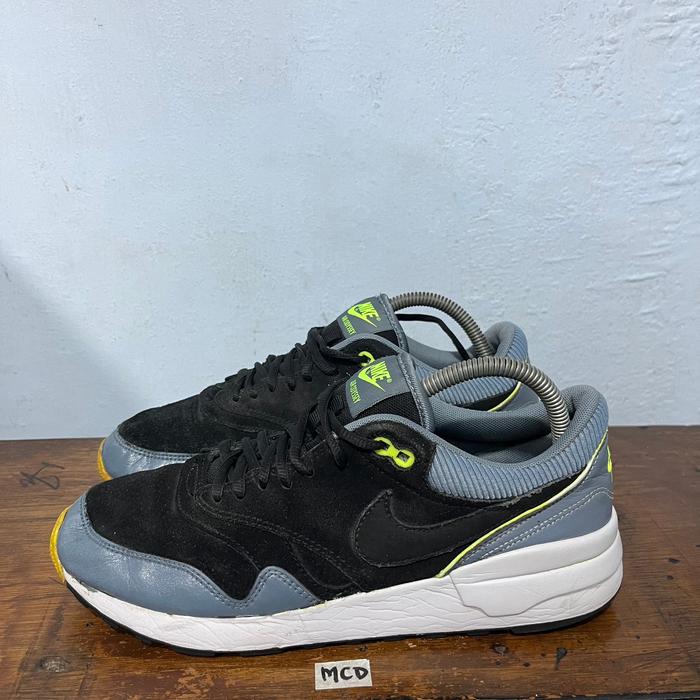 sepatu second ori nike air odyssey black grey volt size 42