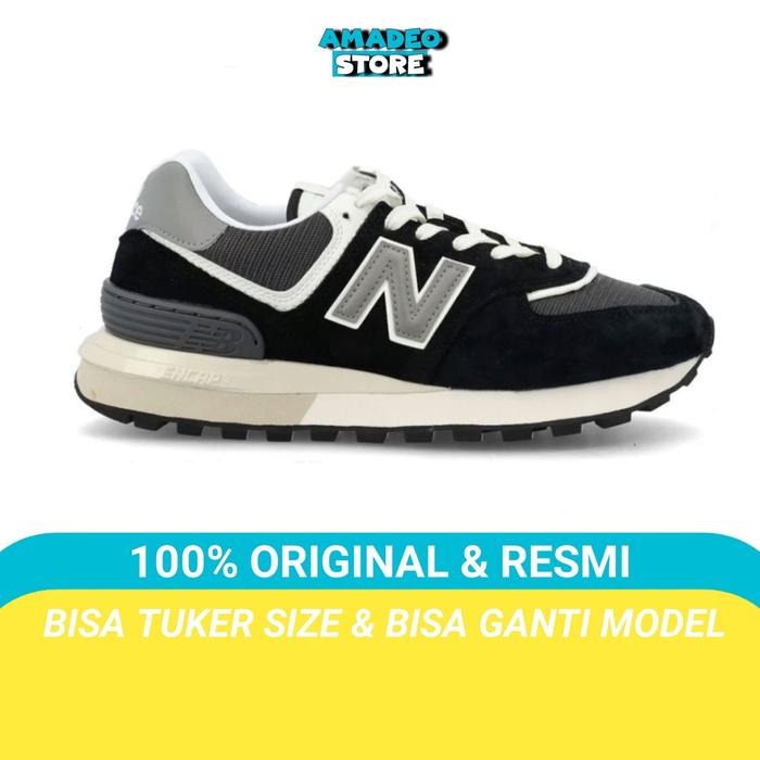 Sepatu Nb 574 BALANCE 574 Legacy Black White Original Bnib / sneakers unisex