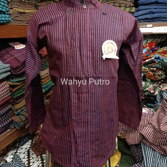 Surjan Lurik Baju Adat Jogja Seragam Batik Baju Dalang Walisongo