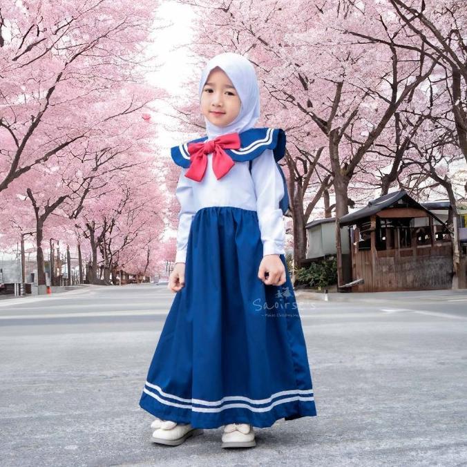 Saoirse'S Sailormoon Ii - Seragam Anak Tk/Paud Seifuku Sekolah Jepang Perempuan Gamis Tanpa Hijab