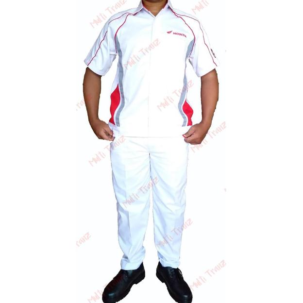 Seragam Mekanik / Baju Mekanik Honda Ahass Resmi 1 Set - Baju + Celana