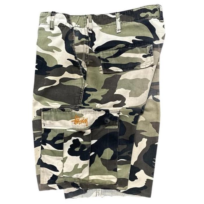 Vintage 90s Stussy Camouflage Short Cargo Made in USA