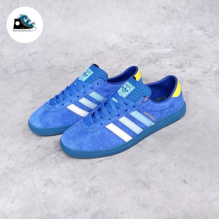 Sepatu Adidas Amsterdam Royal Blue Yellow