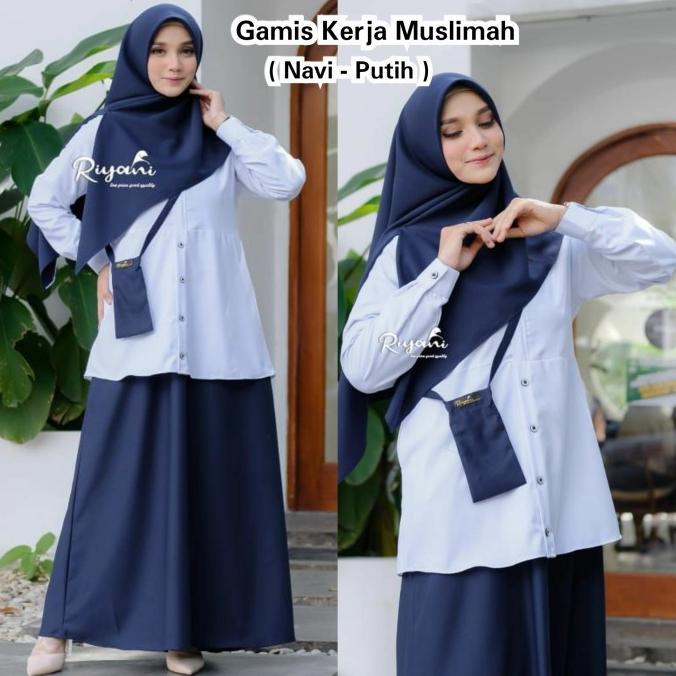 Seragam Kerja Gamis Hitam Putih Pns Pdh Gamis Dinas Pemda By Riyani