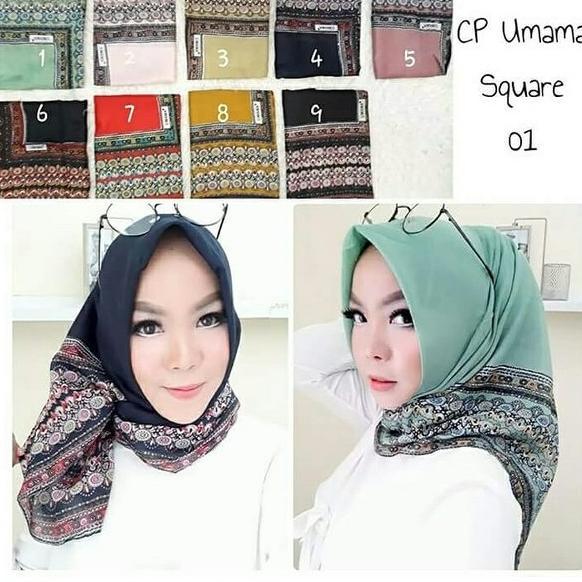 2025 model terbaru !!! Grosir isi 10 pcs kerudung jilbab hijab murah segi empat umama solo
