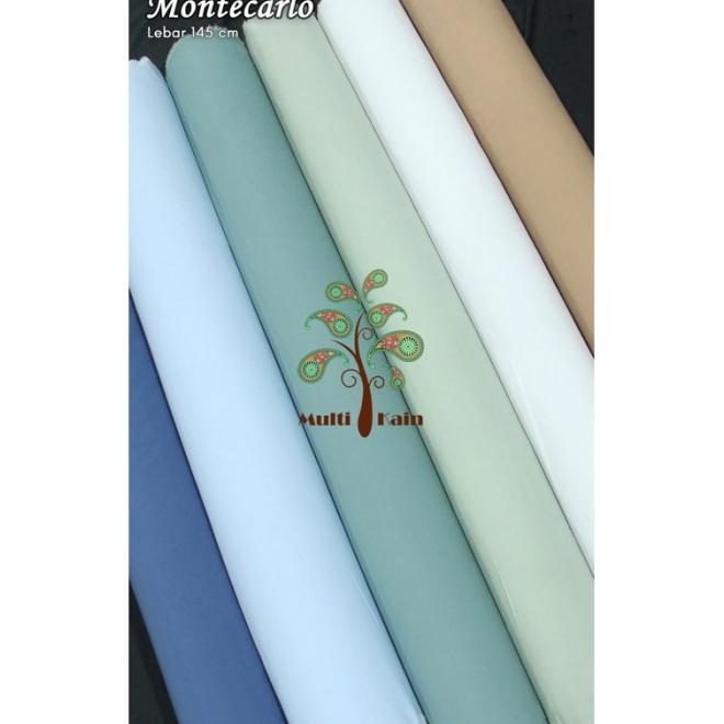Multi kain poplin tc cotton montecarlo kemeja seragam kerja sekolah fashion harga per 0.5 meter