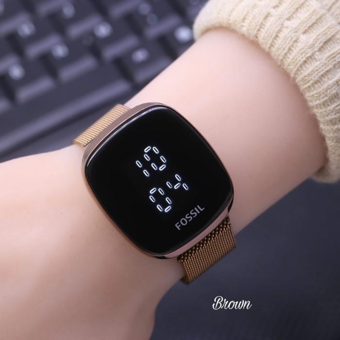 Jam Tangan Wanita Fossil Touch Screen Rantai Pasir Magnet Terlaris