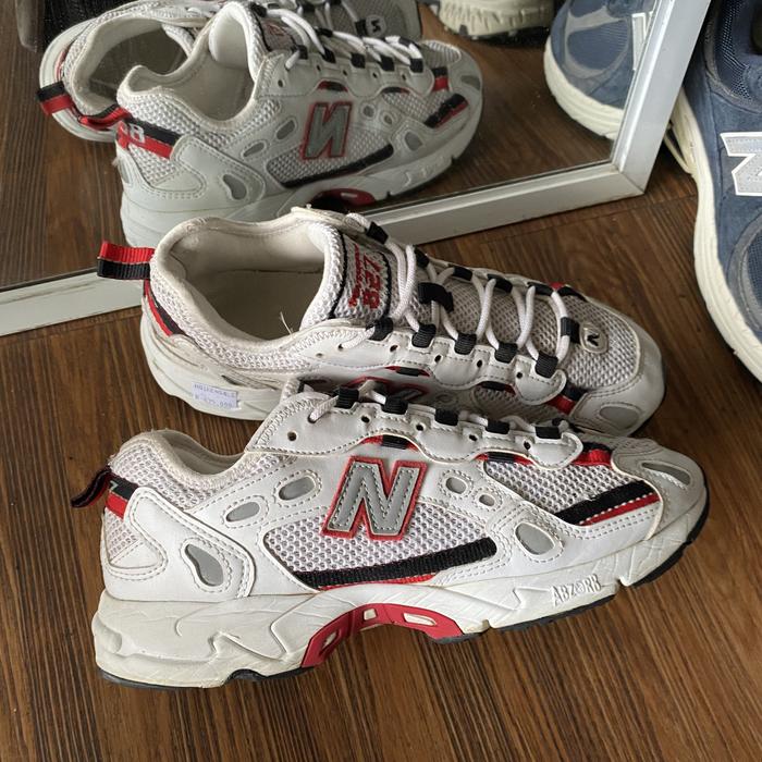 New balance 827 white red black reflective original murah - sneakers second market