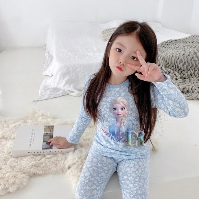 SC PA-018 Piyama Anak Perempuan Frozen ElsaNyaman Dipakai