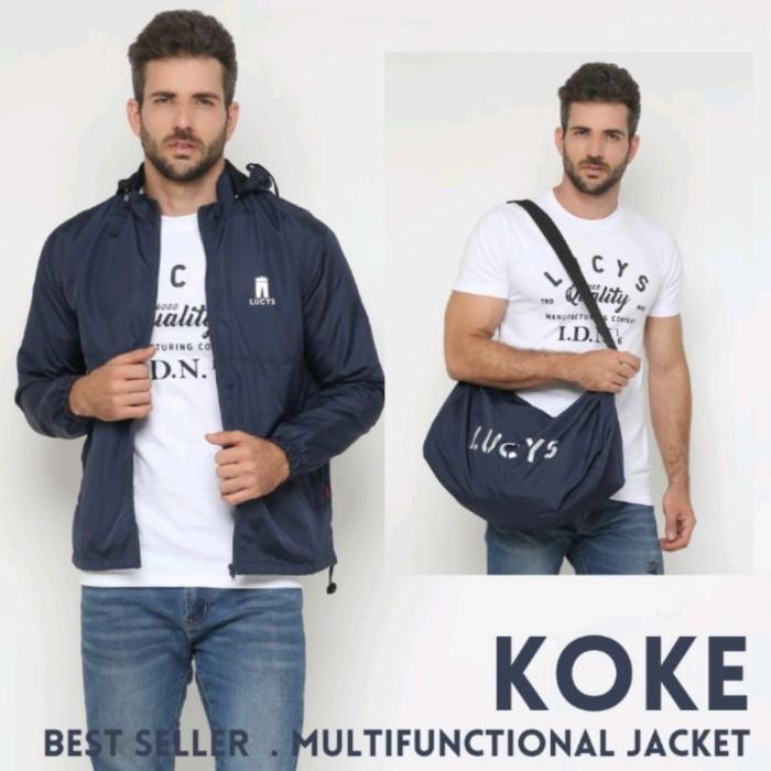 Jaket Bisa Menjadi Tas Multifungsi Lucys Koke Unik Pria Praktis Simple Terlaris