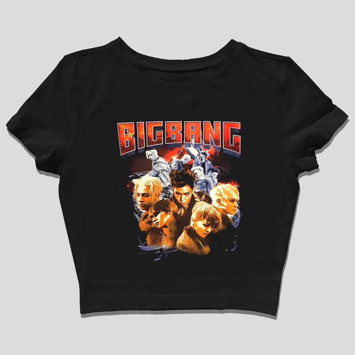 Crop top bigbang style y2k baby tee