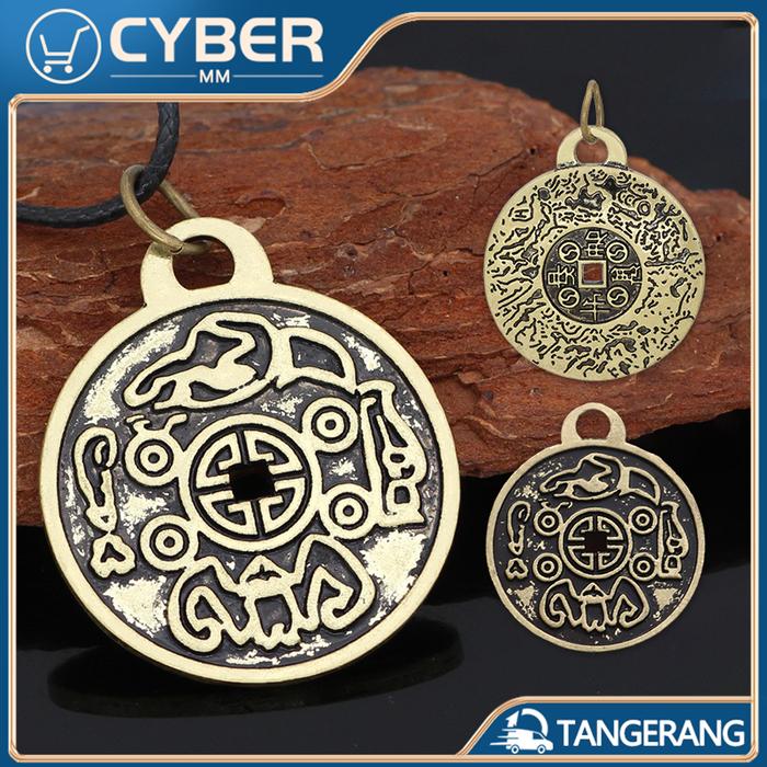 Money Amulet Asli Zinc Alloy Kalung Keberuntungan China / Kalung Hoki China / Kalung Feng Shui Keber