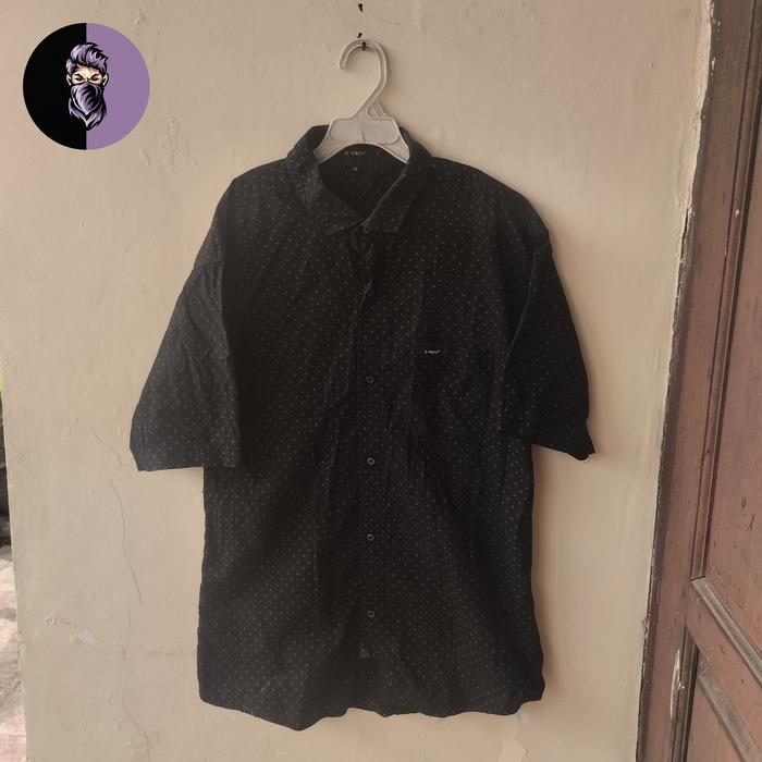 Kemeja hitam D-Troy Polkadot Original