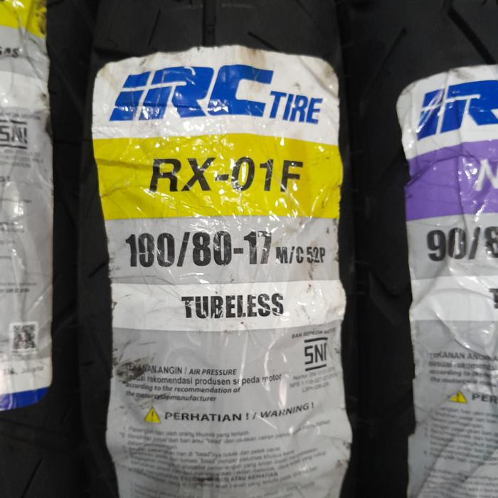 ban motor untuk ban depan honda CbR 150 merk IRC 100/80 R17 Rx 01.