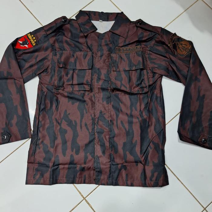 Kemeja Loreng KBPP Polri Lengan Panjang