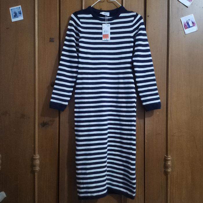 terusan salur salur mango preloved