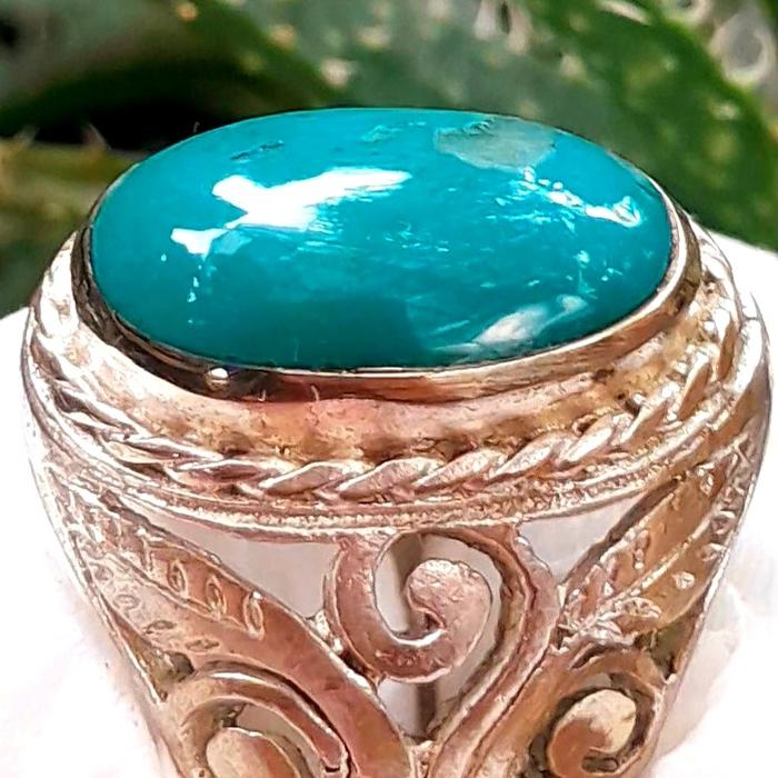 Pirus polosan Hijau Tosca ring perak